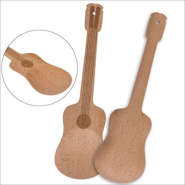 Salat-Löffel Gitarre, Länge ca. 27 cm, aus Holz
