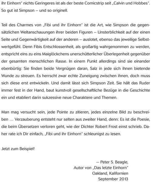 Fibi und ihr Einhorn (Bd. 1), Comics für Kinder