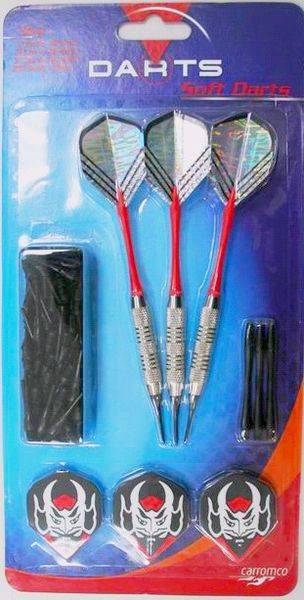 Carromco 89553 - Softdart Set S, 3 Softdarts + 50 Tips