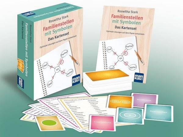 Familienstellen mit Symbolen. Das Kartenset