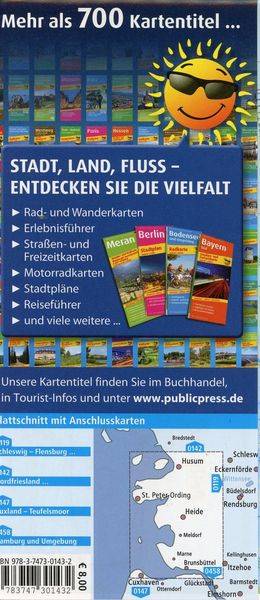 Nordseeküste, Husum - Heide - Brunsbüttel, St. Peter-Ording 1:100 000