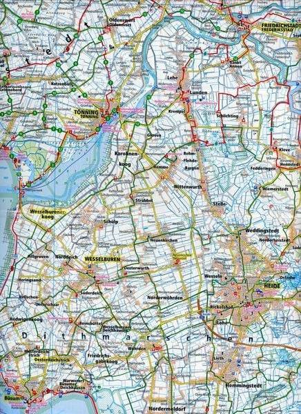 Nordseeküste, Husum - Heide - Brunsbüttel, St. Peter-Ording 1:100 000