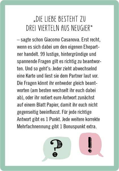 99 Fragen für Ehepaare