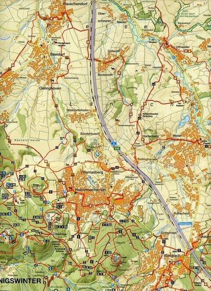 Wanderkarte Naturpark Siebengebirge 1:25.000