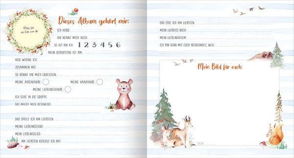 Meine ersten Freunde – Waldtiere (Aquarell-Optik)