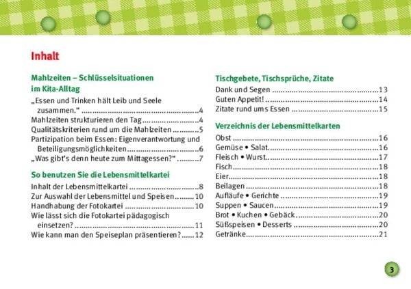 Mahlzeit! Der Kita-Speiseplan in Bildern