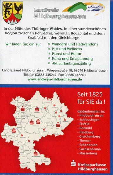 Landkreis Hildburghausen 1 : 50 000 Rad- und Wanderkarte