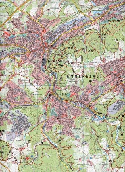 NRW Wanderkarte 17 Hagen, Gevelsberg, Iserlohn, Witten 1 : 25 000