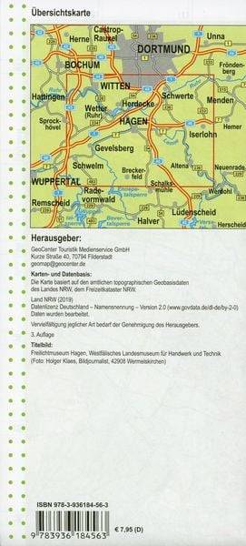 NRW Wanderkarte 17 Hagen, Gevelsberg, Iserlohn, Witten 1 : 25 000