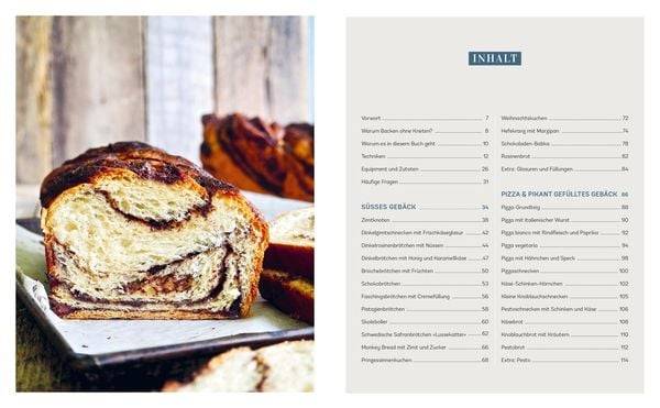 Zimtschnecke und Dinkelbrot