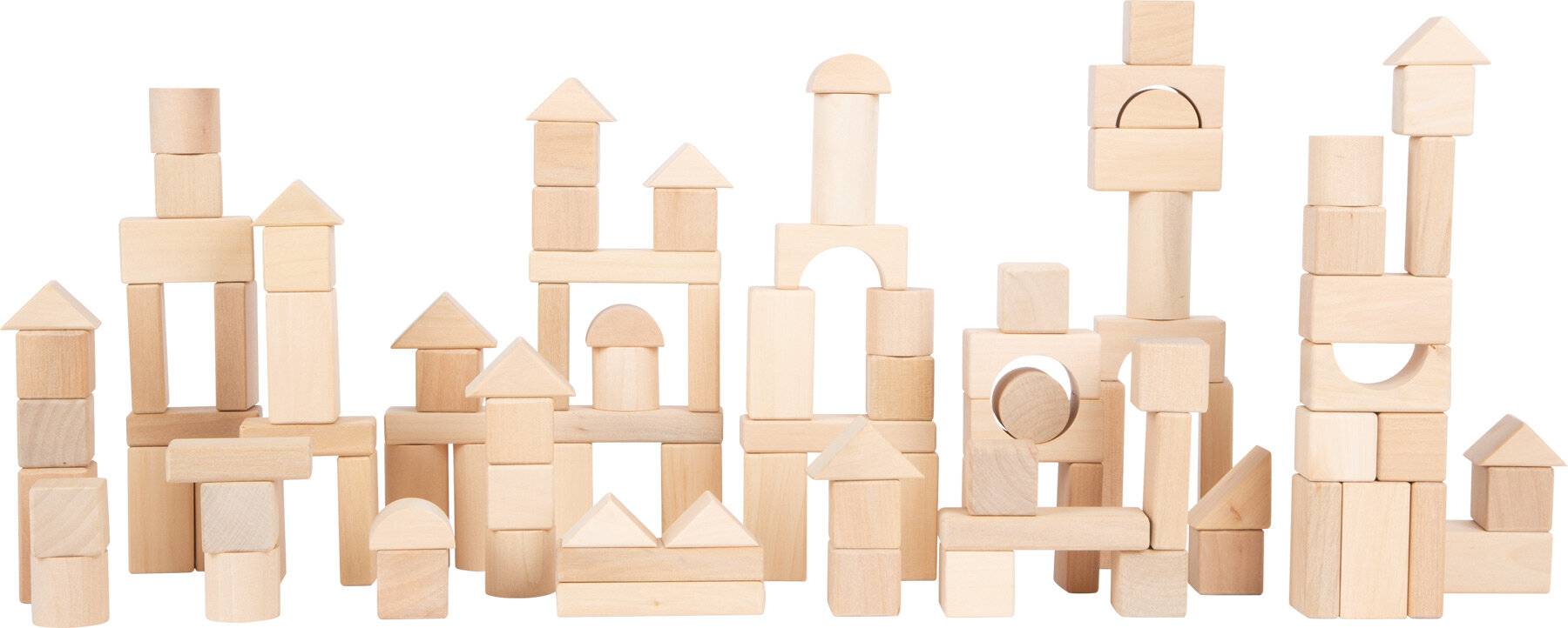 Holzbausteine Natur 100er-Pack im Beutel