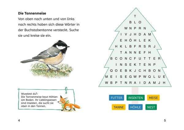 Lesen lernen mit Naturrätseln, Bücherhelden 2. Klasse, heimische Vögel