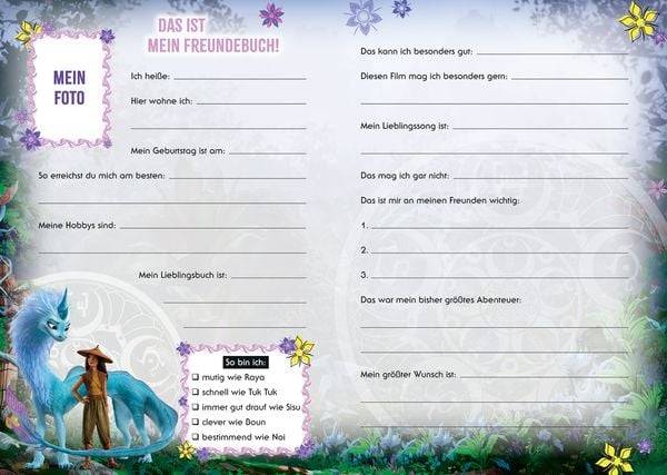 Disney Raya und der letzte Drache: Mein Freundebuch