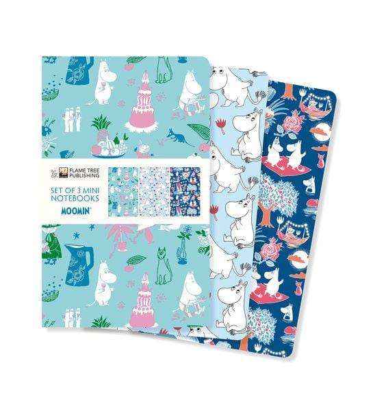 Dreier Set Mini-Notizbücher: Mumin Klassik
