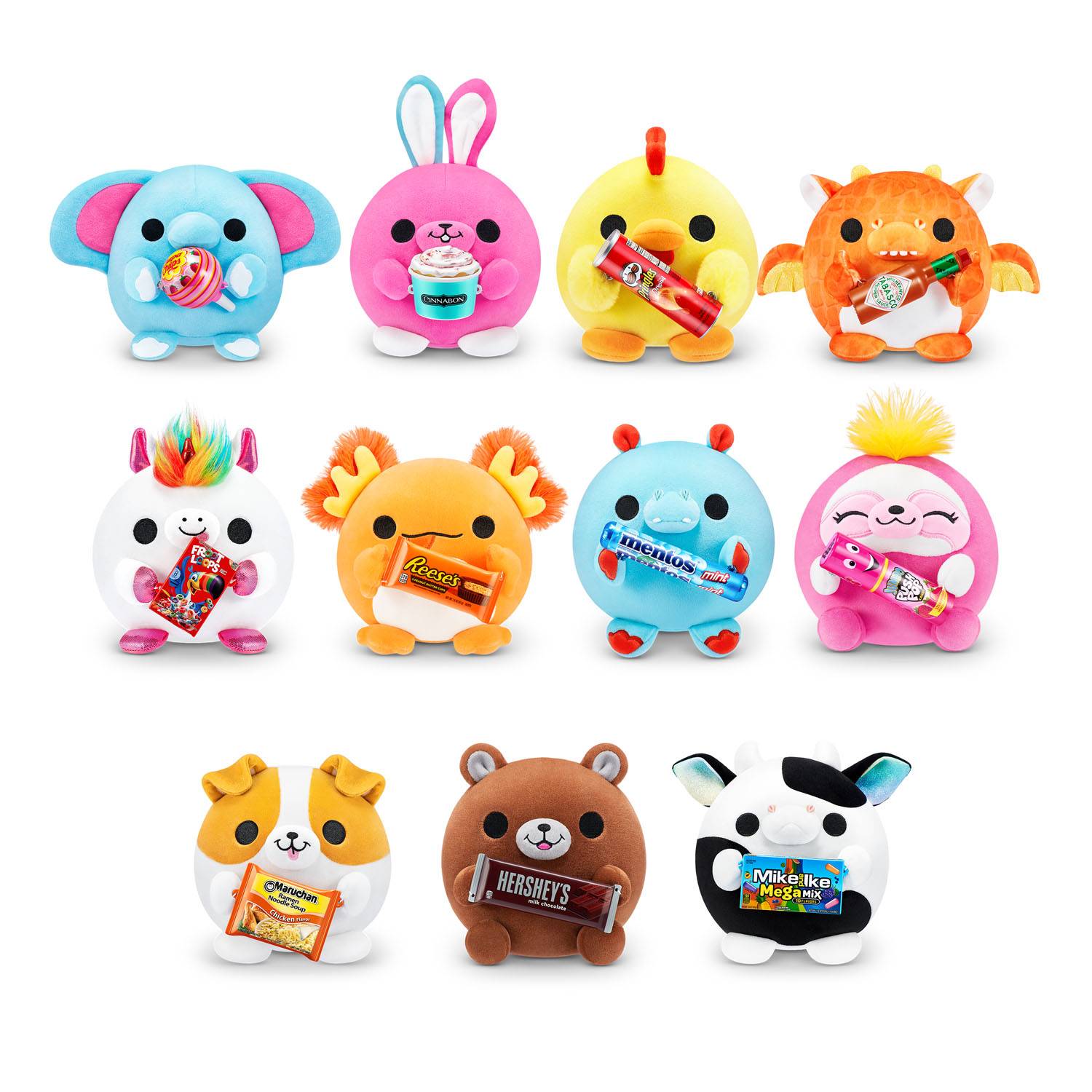 ZURU 77510 - 5 Surprise - SNACKLES Plüsch 14 cm - Serie 1,5 - 12 - Überraschung