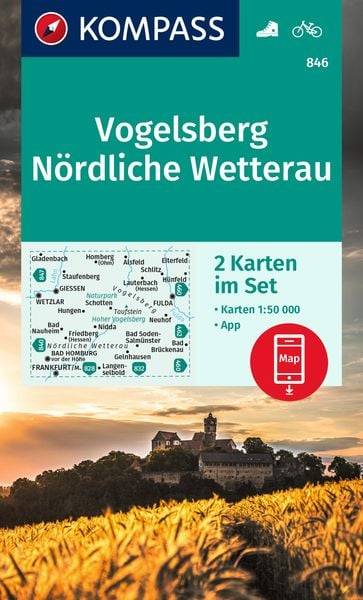 KOMPASS Wanderkarten-Set Vogelsberg, Nördliche Wetterau (2 Karten) 1:50.000