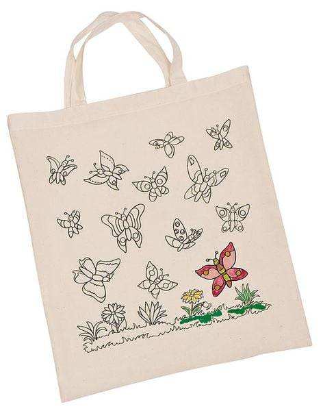 Goki 58987 - Baumwollbeutel Schmetterlinge