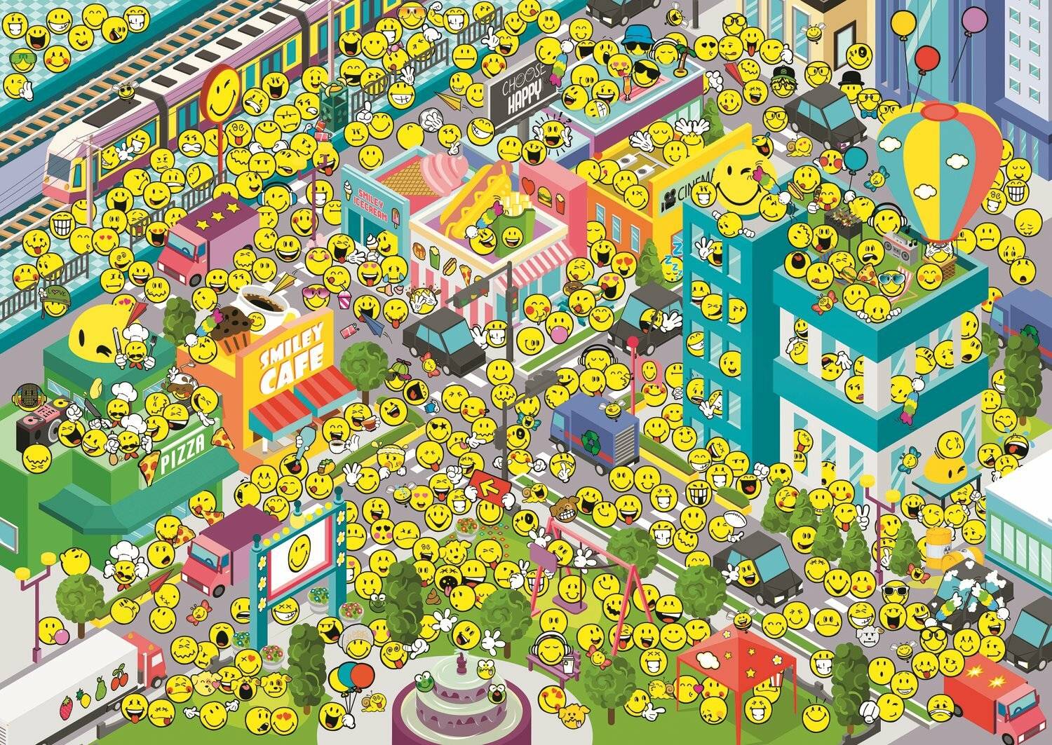 TREFL Puzzle Smiley: Wo ist Smiley? 500 Teile