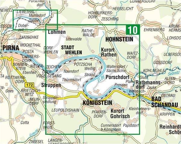 Vordere Sächsische Schweiz Stadt Wehlen, Kurort Rathen, Hohnstein, Königsten, Gohrisch