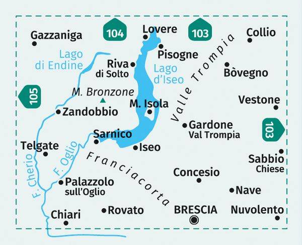 KOMPASS Wanderkarte 106 Lago d'Iseo, Valle Trompia, Franciacorta 1:50.000