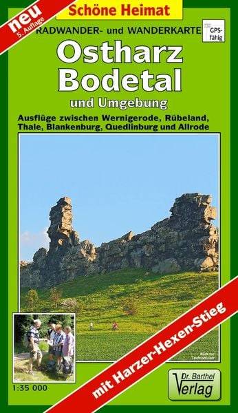 Radwander- und Wanderkarte Ostharz, Bodetal und Umgebung 1 : 35 000