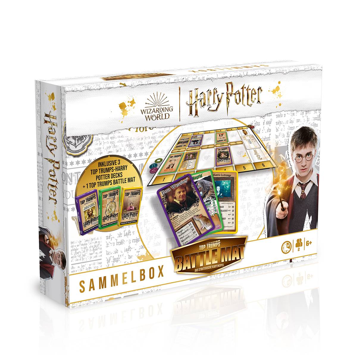 Battle Mat - Harry Potter inkl. drei Top Trumps Kartenspiel Quartett Matte