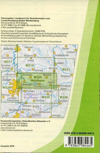 W220 Wanderkarte 1:25 000 Welzheim