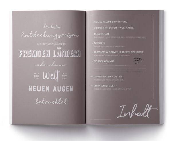 GuideMe Travel Memories "Weltenbummler" – Reisetagebuch