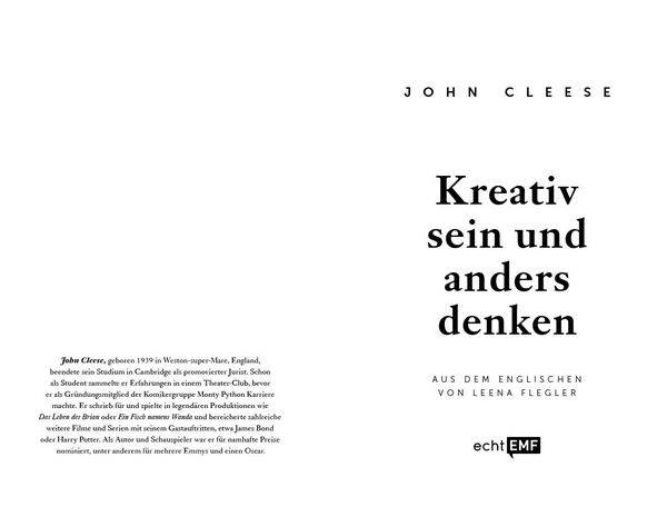 Kreativ sein und anders denken – Eine Anleitung vom legendären Monty Python-Komiker