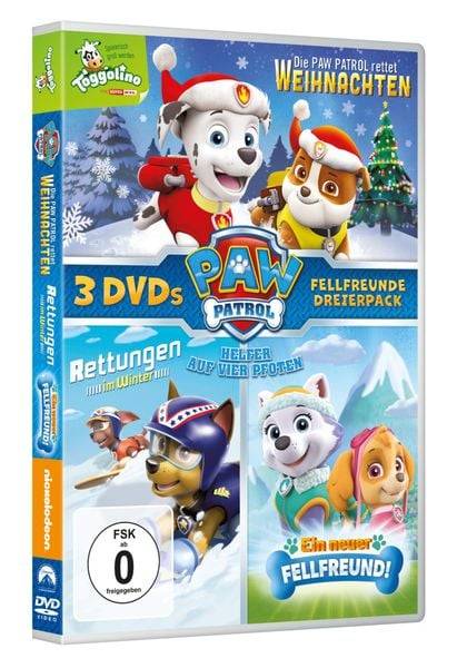 Paw Patrol: Die Paw Patrol rettet Weihnachten, Paw Patrol: Rettungen im Winter & Paw Patrol: Ein neuer Fellfreund! [3 DVDs]