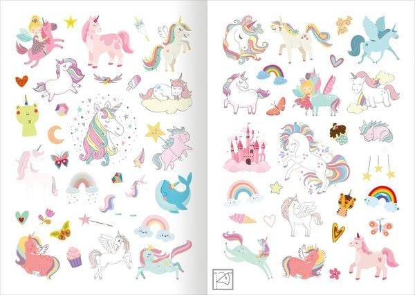 Mein Einhorn-Stickerheft
