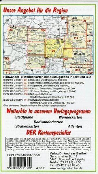 Östliches Harzvorland - Mansfeld, Hettstedt, Lutherstadt Eisleben 1 : 50 000. Radwander- und Wanderkarte