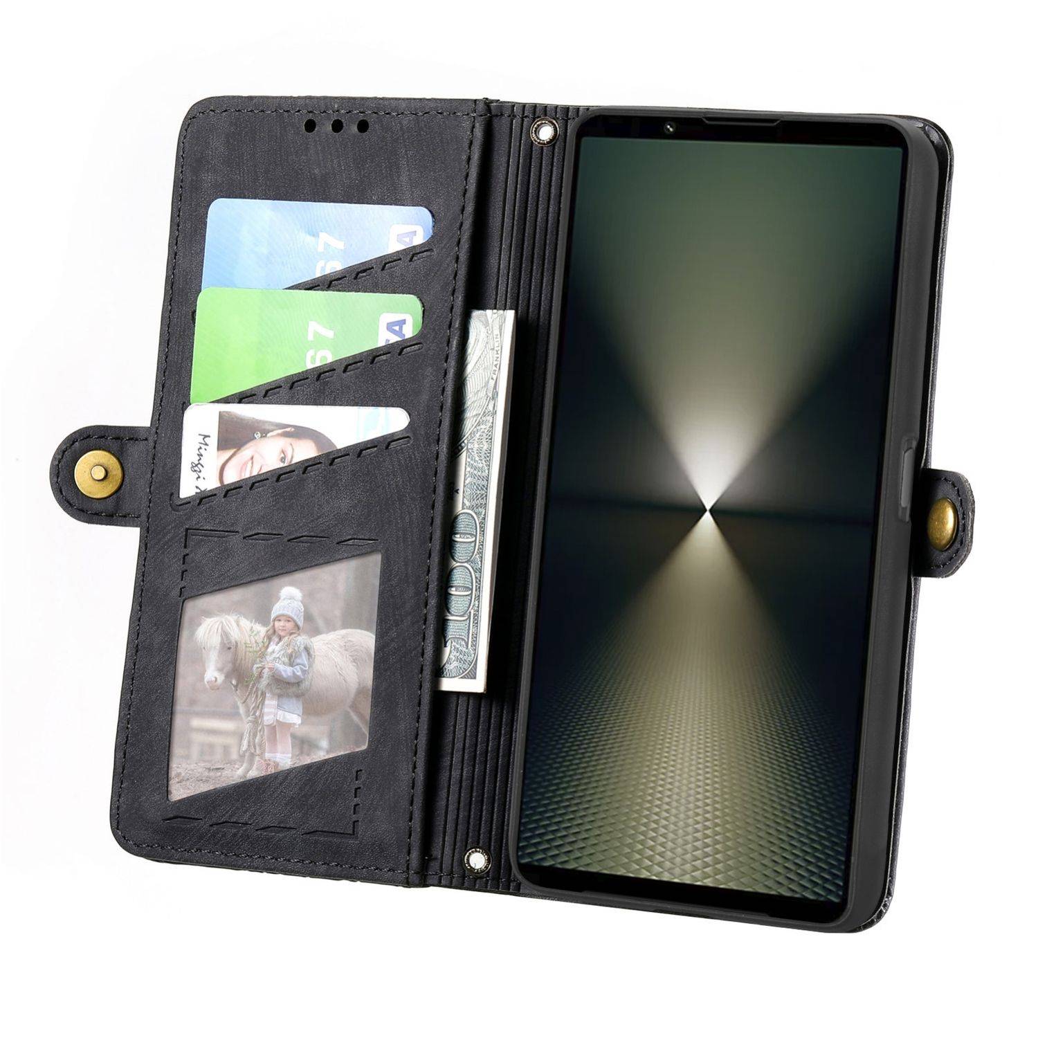 Für Sony Xperia 10 VI 6. Gen Kunst Leder Book Tasche Schutz Hülle Case
