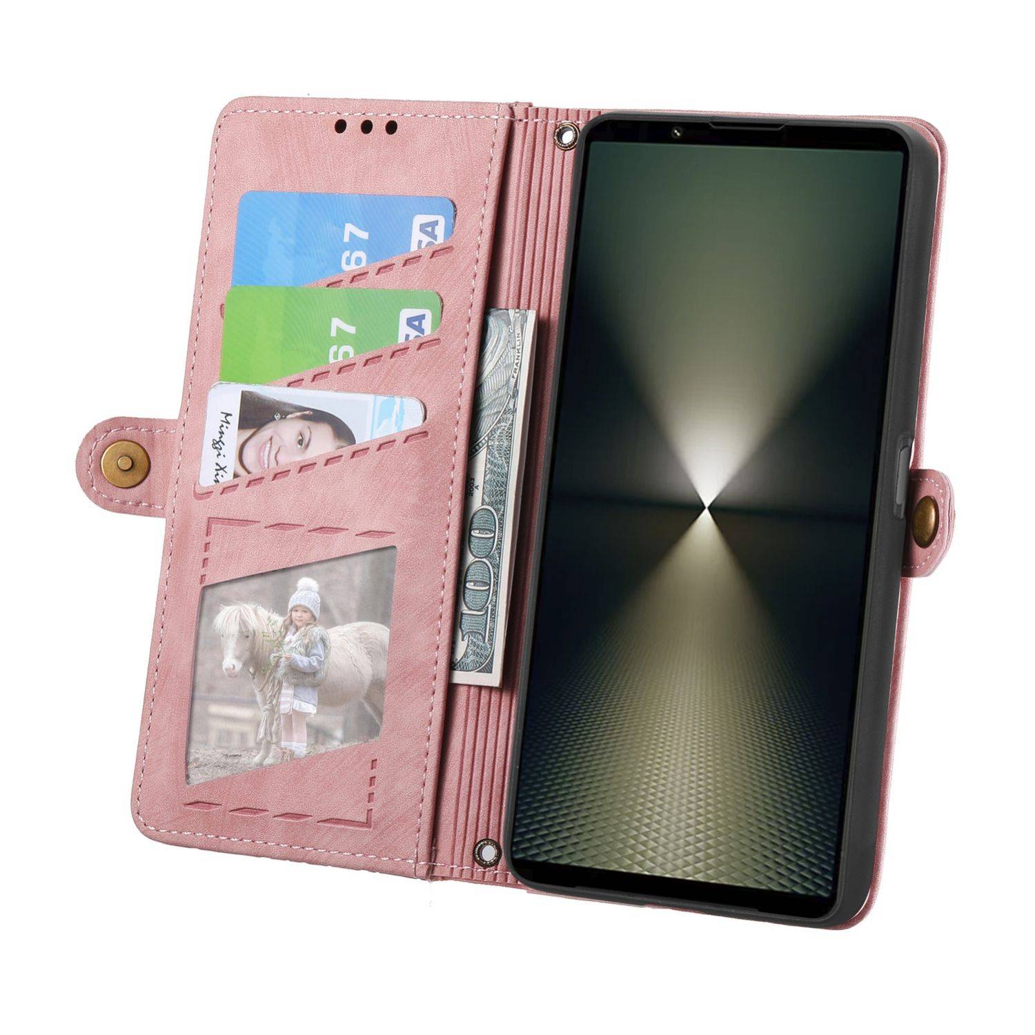 Für Sony Xperia 10 VI 6. Gen Kunst Leder Book Tasche Schutz Hülle Case