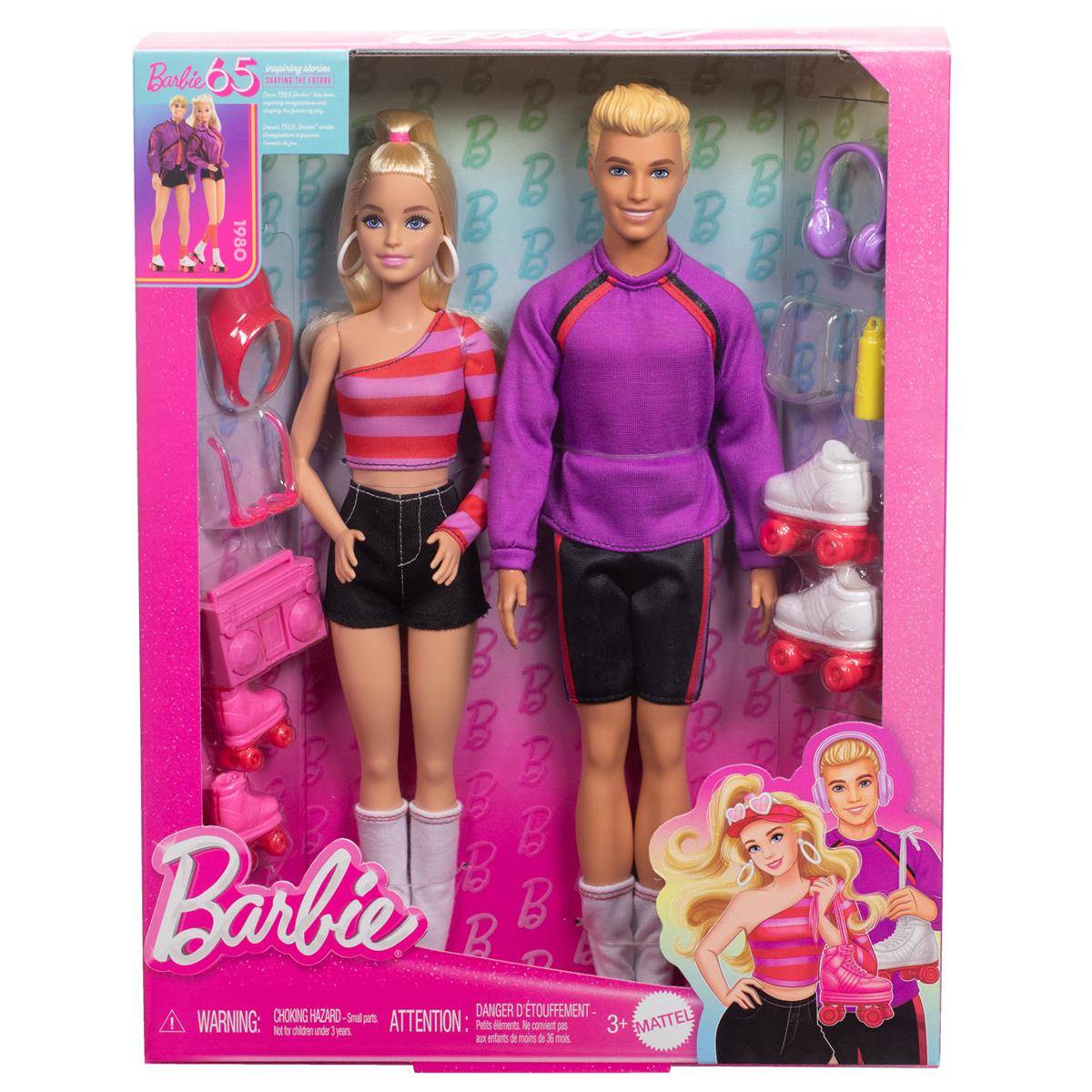 Mattel HXK90 - Ken & Barbie Fashionista Puppe 2PK - 65th Anniversary