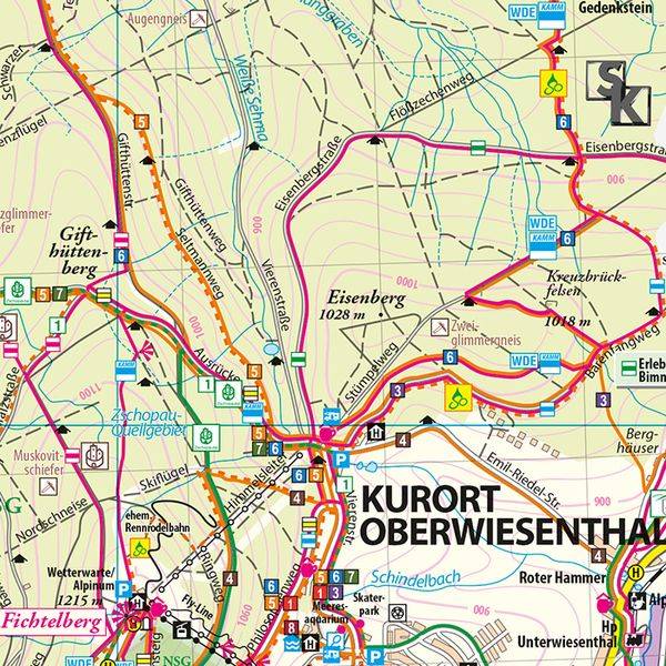 Oberwiesenthal und Umgebung 1 : 33 000