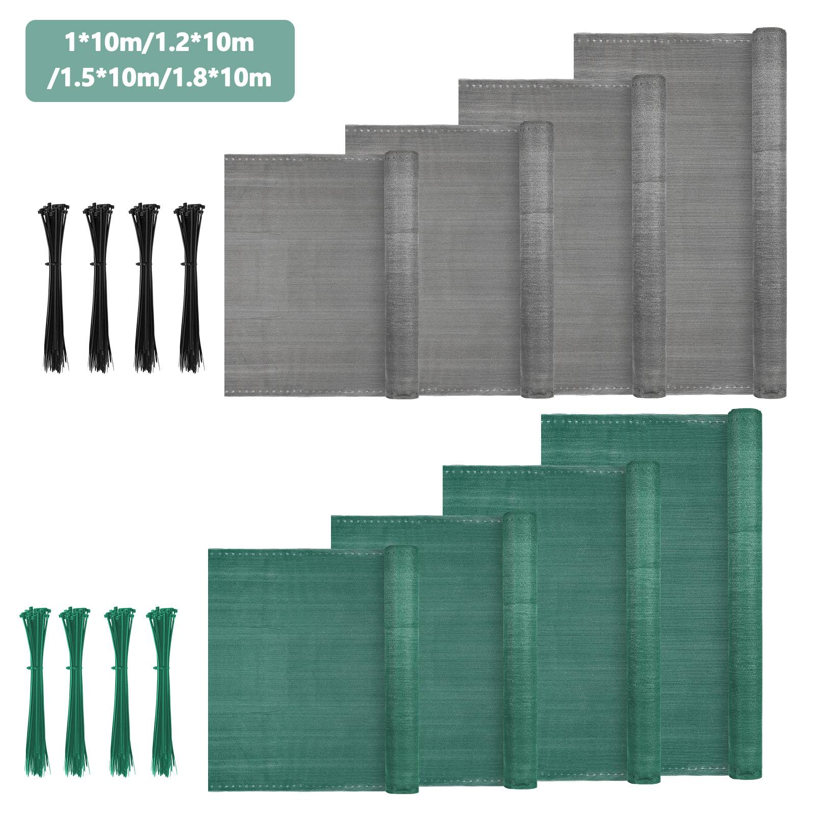 Zaunblende Sichtschutz - Tennissichtschutz Zaunblende Grau 1x10 m HDPE 150 g/m²