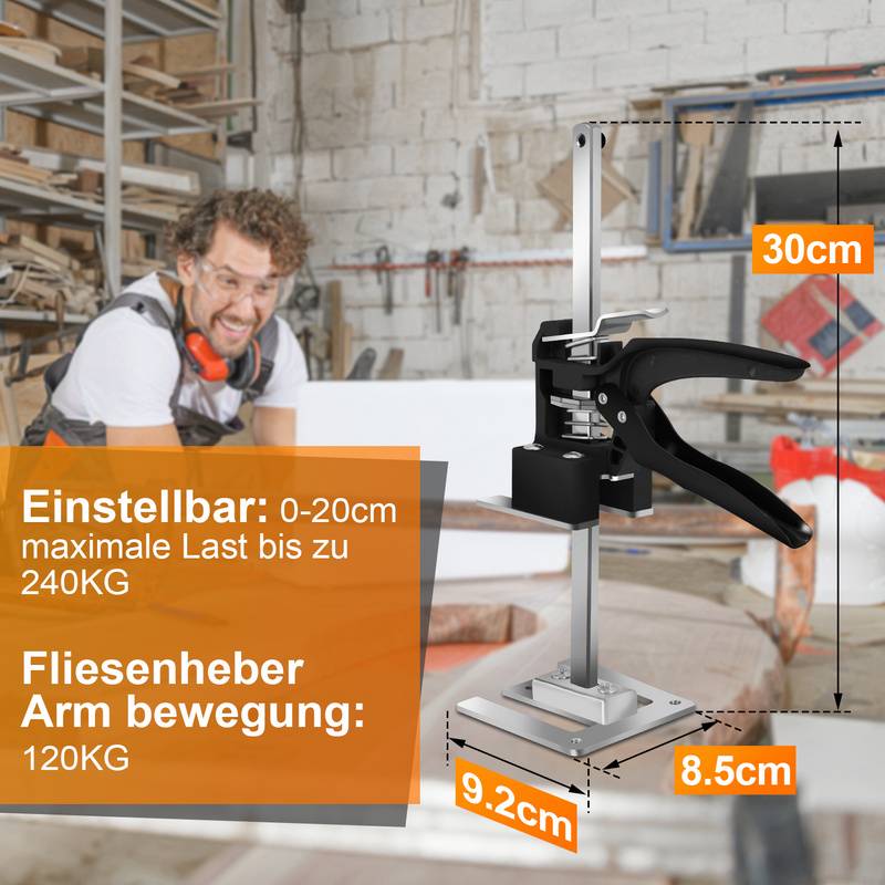 Handwerkzeugheber Arm Plattenheber Multifunktionsheber Arbeitssparender Höhenverstellung Hebevorrichtung Bis 240Kg 4X