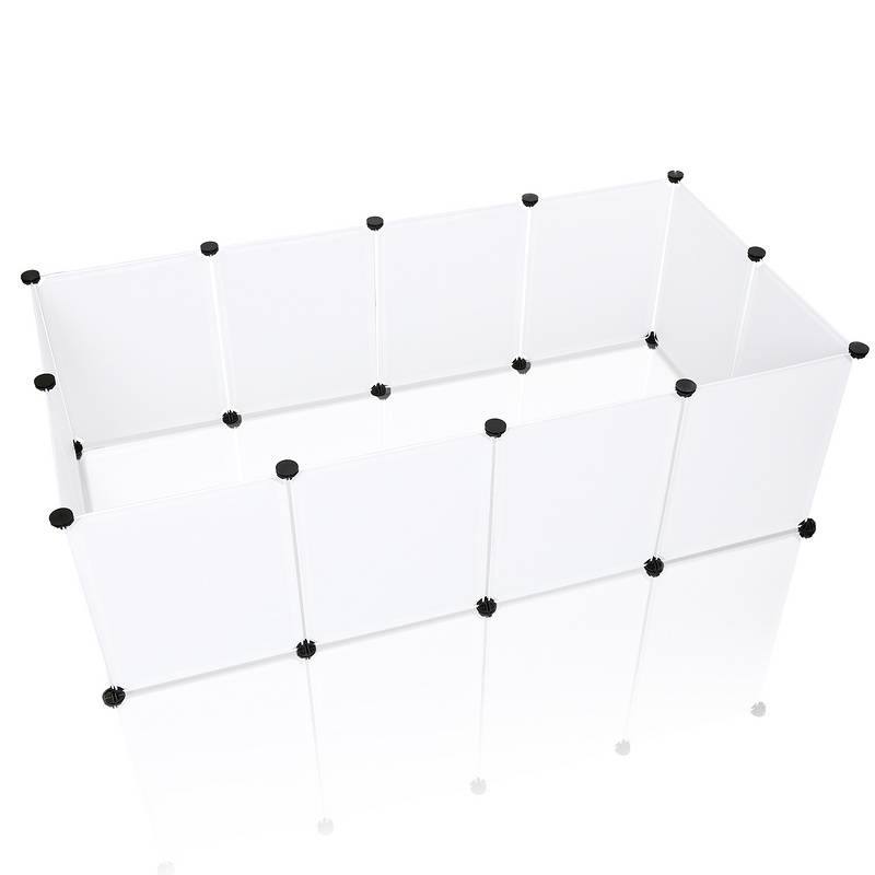 Freigehege DIY-Zaun Leicht zu montieren Modularer Zaunbau Geeignet für drinnen und draußen 12 Stück 35x45 cm