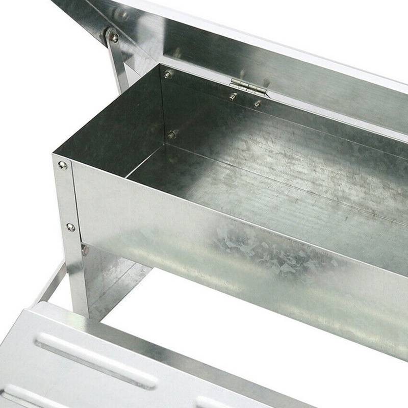 Futterautomat Hühner 5kg Automatischer Futtertröge - Hühner Futterspender aus Verzinkter Stahl für Geflügel, wasserdicht und rattensicher