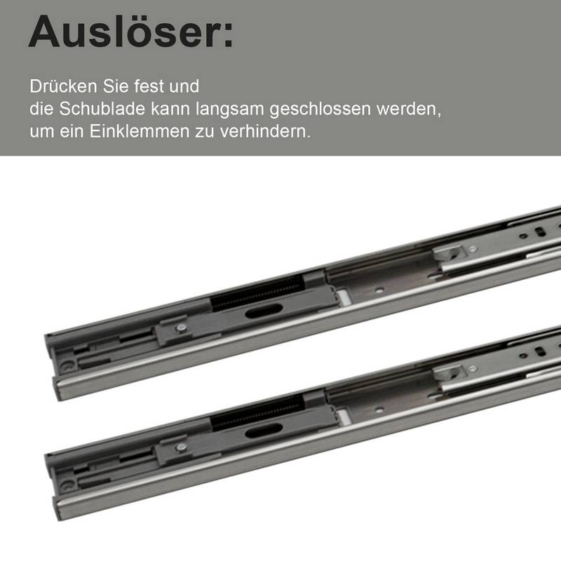 Schubladenschienen Schubladenauszug Soft Close Vollauszug Vollauszug Schubladenauszüge für Schubladen Schienensystem Auszugsschienen Gleitschiene Sc