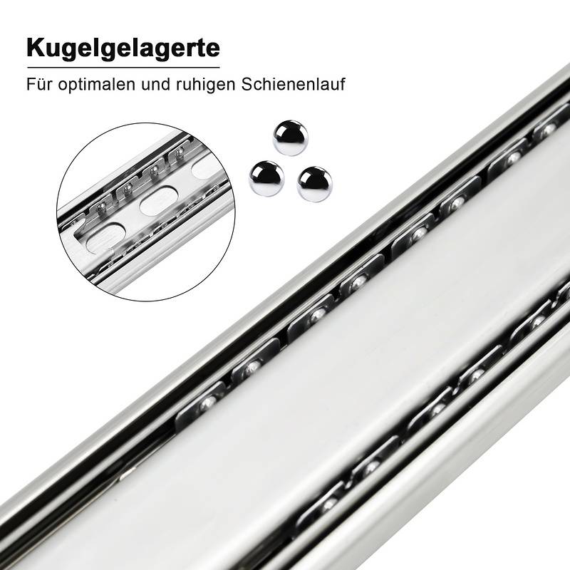 Schubladenschienen Schubladenauszug Soft Close Vollauszug Teleskopschiene Schubladenauszüge für Schubladen Schienensystem Auszugsschienen Gleitschie