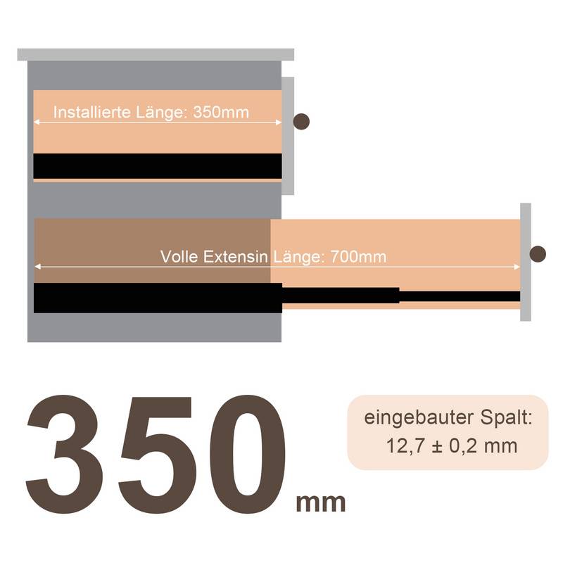 Schubladenschienen Schubladenauszug Soft Close Vollauszug Vollauszug Schubladenauszüge für Schubladen Schienensystem Auszugsschienen Gleitschiene Sc