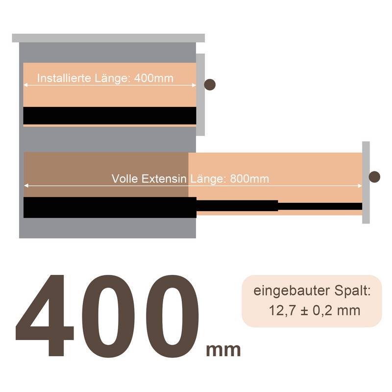 Schubladenschienen Schubladenauszug Soft Close Vollauszug Vollauszug Schubladenauszüge für Schubladen Schienensystem Auszugsschienen Gleitschiene Sc