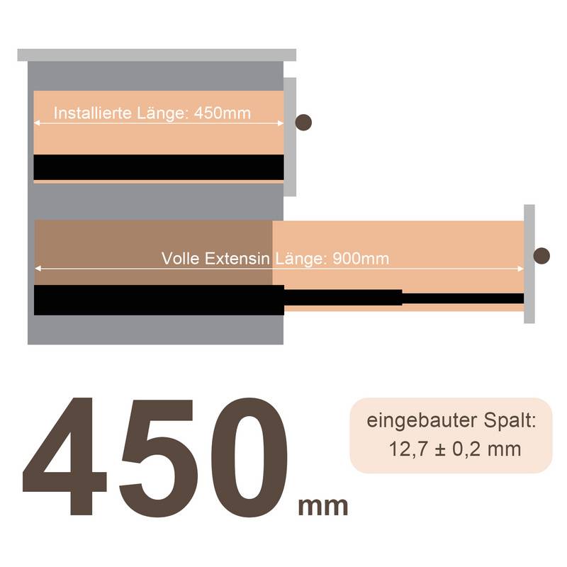 Schubladenschienen Schubladenauszug Soft Close Vollauszug Vollauszug Schubladenauszüge für Schubladen Schienensystem Auszugsschienen Gleitschiene Sc