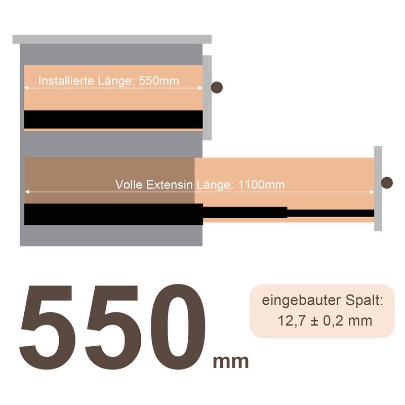 Schubladenschienen Schubladenauszug Soft Close Vollauszug Vollauszug Schubladenauszüge für Schubladen Schienensystem Auszugsschienen Gleitschiene Sc