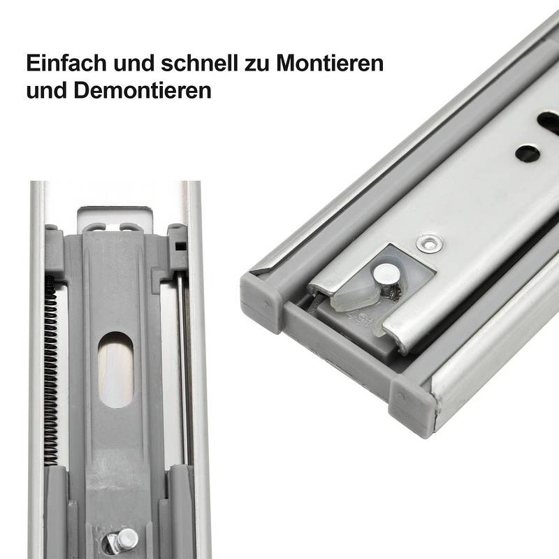 Schubladenschienen Schubladenauszug Soft Close Vollauszug Teleskopschiene Schubladenauszüge für Schubladen Schienensystem Auszugsschienen Gleitschie
