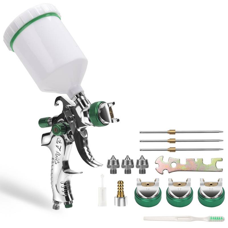 HVLP Lackierpistole auf autos, schiffe und möbel Profi Spritzpistole 3 Düsen(1.4/1,7/2.0mm) 3 Stück