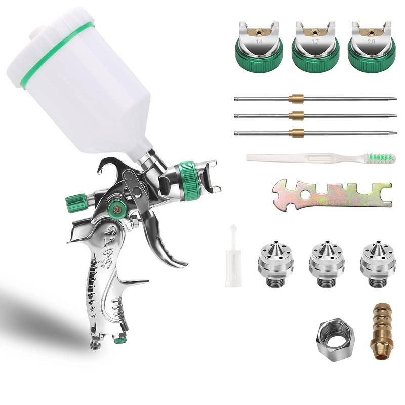 HVLP Lackierpistole 100 ml/min auf autos, schiffe und möbel 600ml Profi Spritzpistole 3 Stück