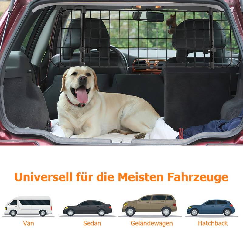 hundegitter auto verstellbar von 90-145 cm Hundeschutzgitter Für hunde schwarz